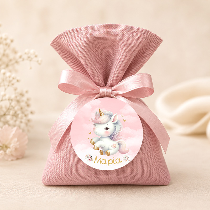 1006bob Little Unicorn 2mpomponieres baftisis myalbum wooden koritsi agori pougi