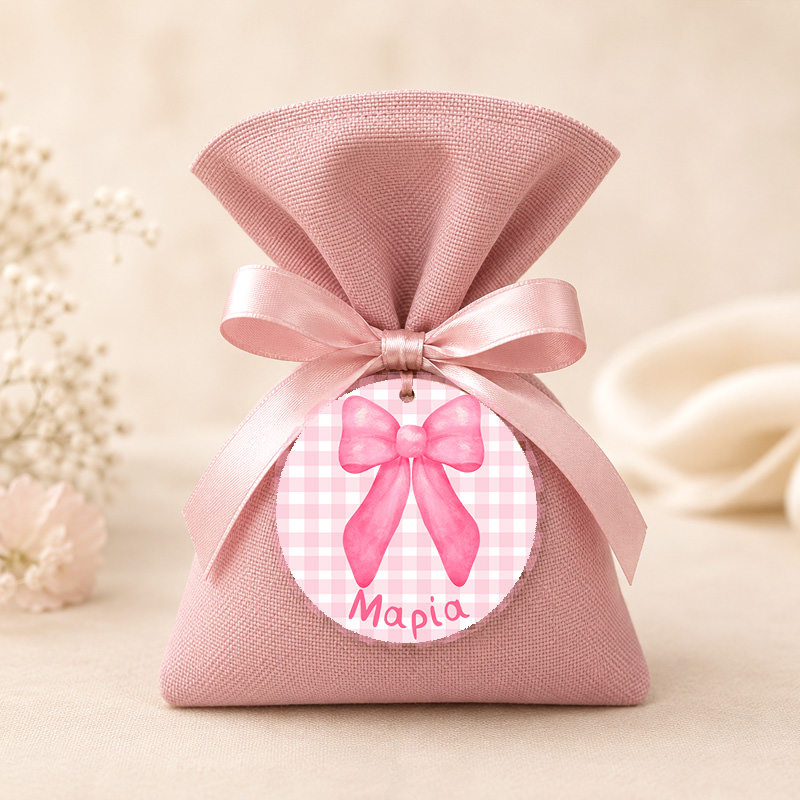1094bob Pink Beauty 2mpomponieres baftisis myalbum wooden koritsi agori pougi