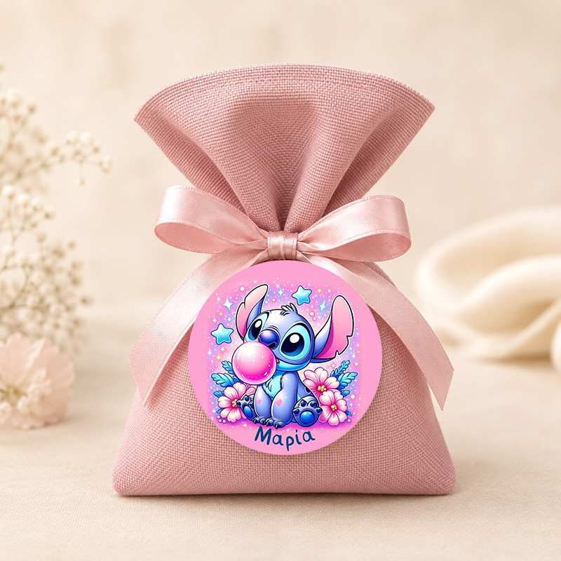 1113bob Pink Stitch 2mpomponieres baftisis myalbum wooden koritsi agori pougi