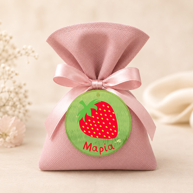 1123bob Strawberry2 2mpomponieres baftisis myalbum wooden koritsi agori pougi