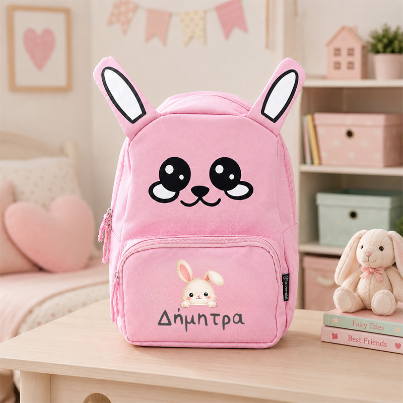 1016 bunny Τσάντα Νηπιαγωγείου myalbum sxoliki tsanta nipion ektiposi kai onoma kounelaki
