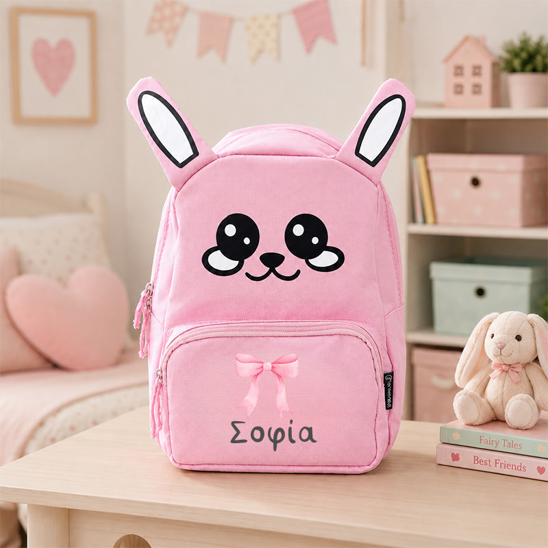 1017 bunny Τσάντα Νηπιαγωγείου myalbum sxoliki tsanta nipion ektiposi kai onoma kounelaki