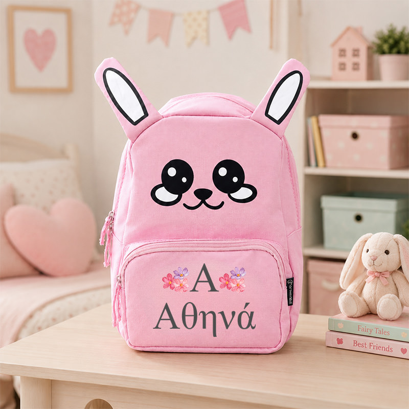 1023 bunny Τσάντα Νηπιαγωγείου (3) myalbum sxoliki tsanta nipion ektiposi kai onoma kounelaki