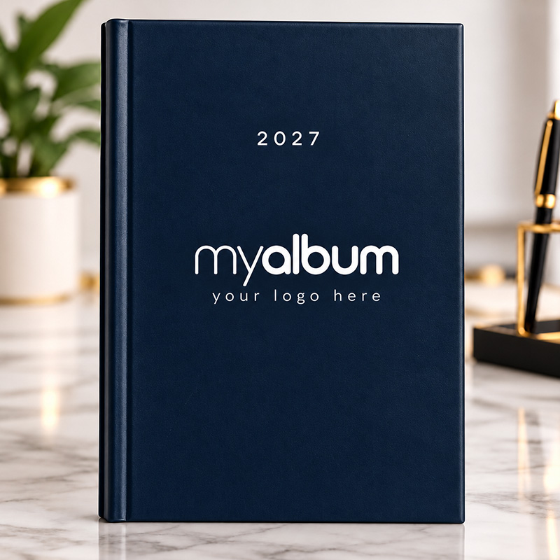 myalbum ημερολόγιο basic ημερήσιο δετό μπλε