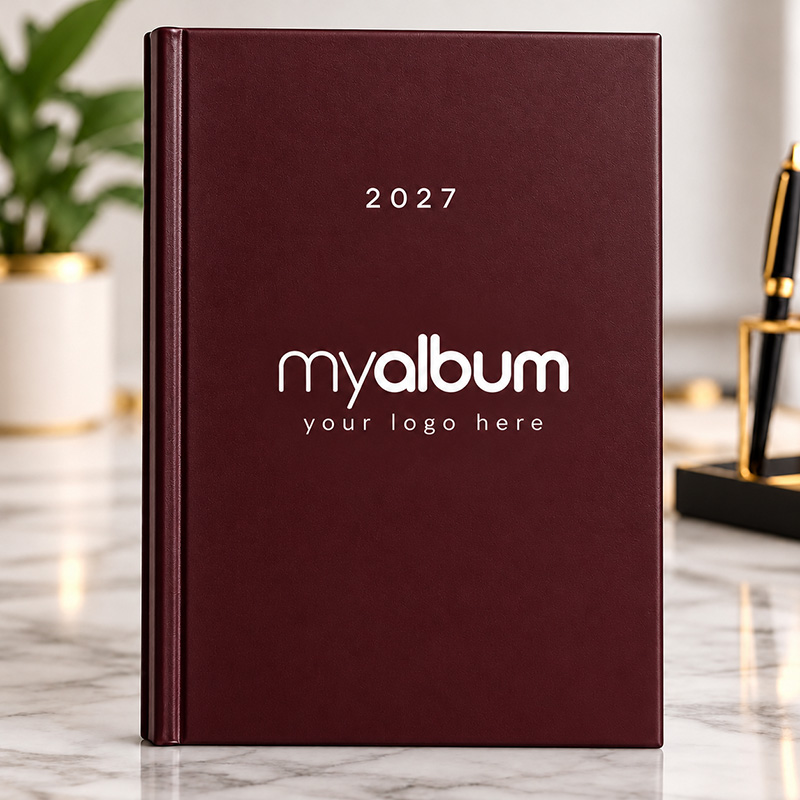 myalbum ημερολόγιο basic ημερήσιο δετό μπορντώ