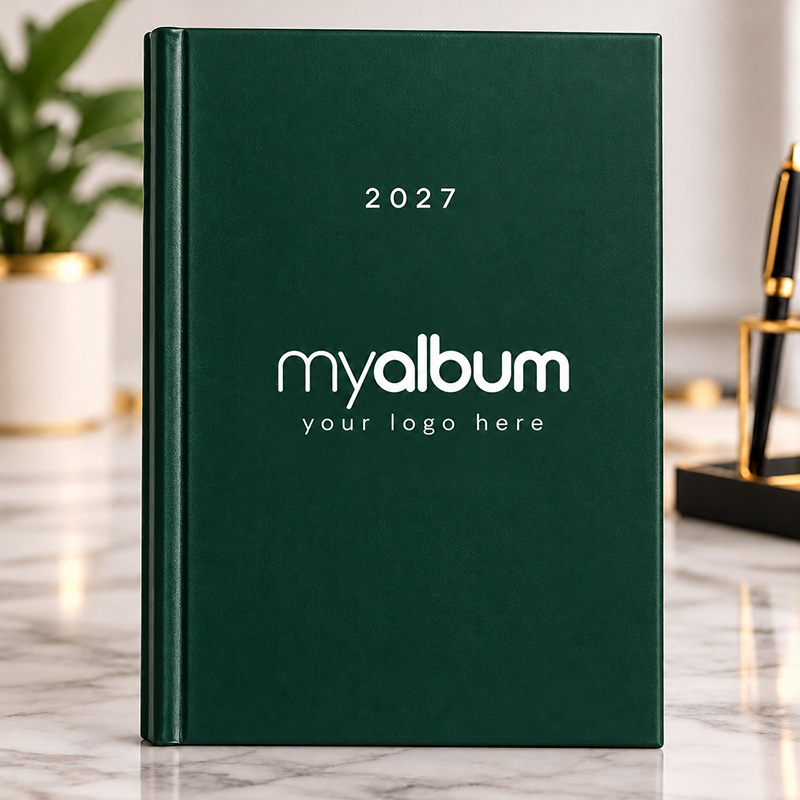 myalbum ημερολόγιο basic ημερήσιο δετό πράσινο